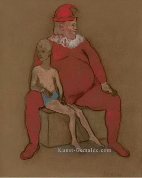 Pablo Picasso Werke - Bouffon et jeune acrobate 3 1905 kubist Pablo Picasso